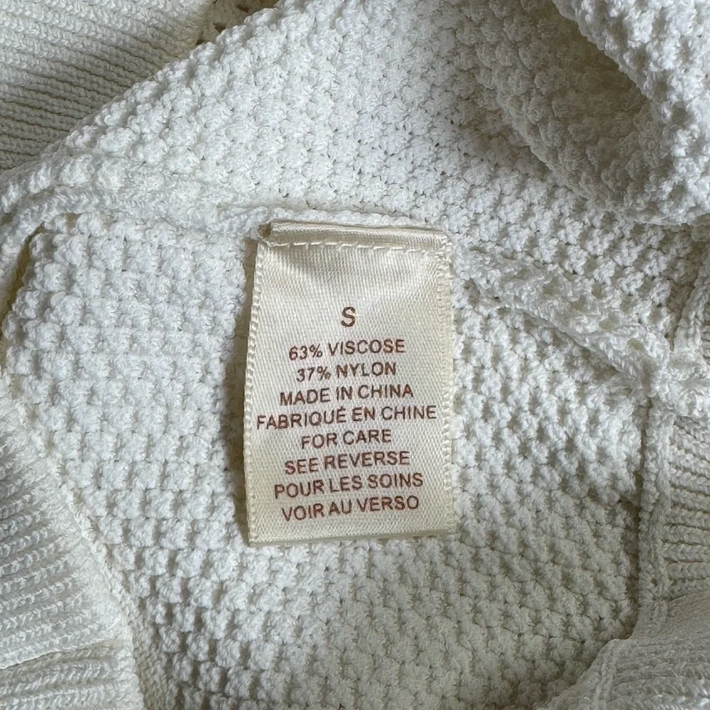 Torn by Ronny Kobo Faige Pointelle Perforated Sweater size S